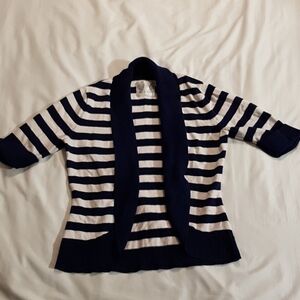 Justice girls blue & white Short sleeved sweater size 14
